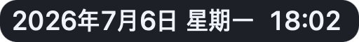 Floating Clock showing the date in Chinese