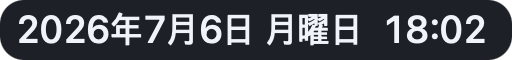 Floating Clock showing the date in Japanese