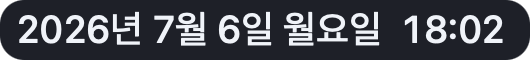Floating Clock showing the date in Korean